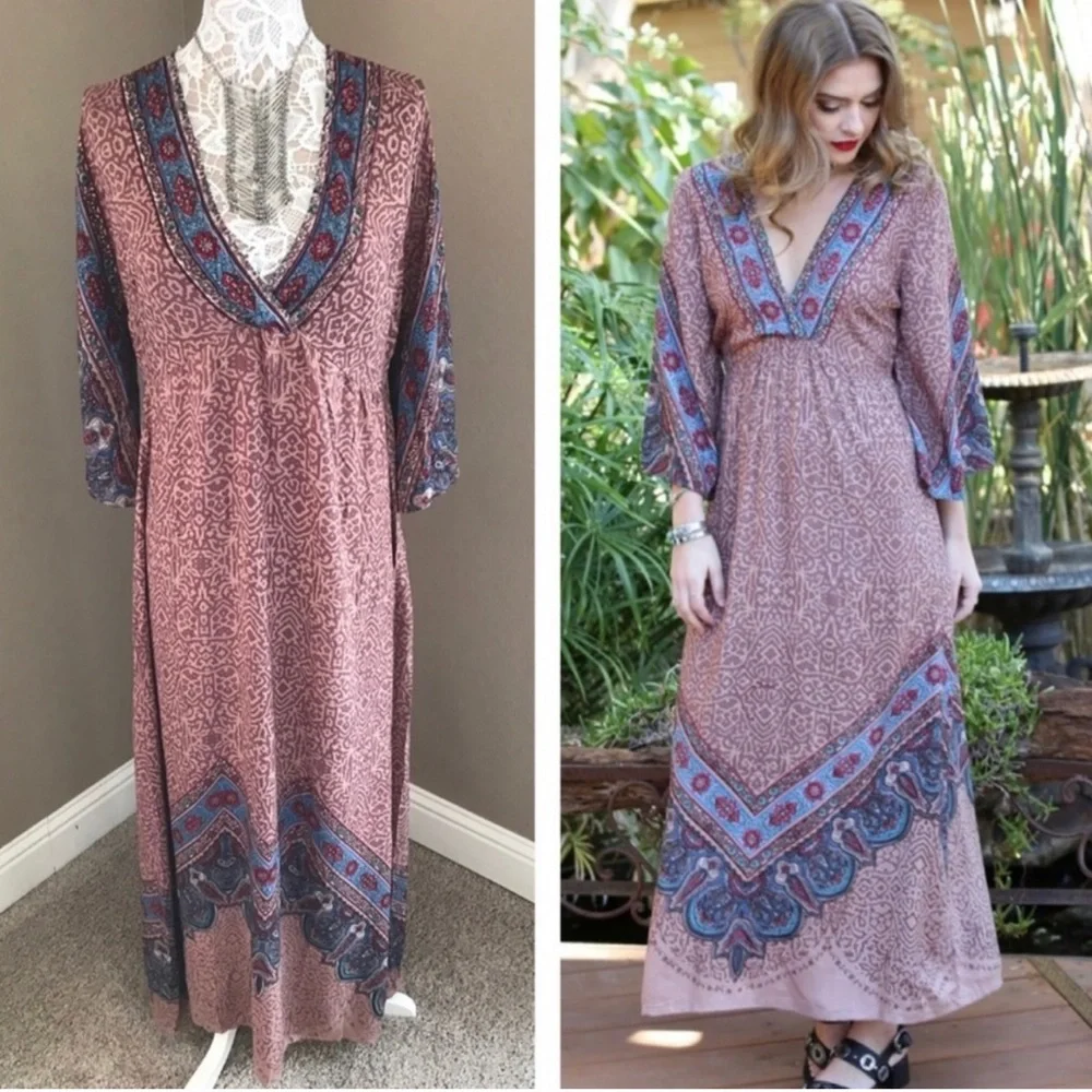 LAST SMALL bohemian style maxi dress - Picture 2 of 4